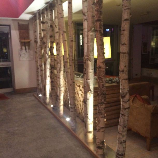 Gorza S.r.l. - Realizzazioni - Arredo con pali in betulla