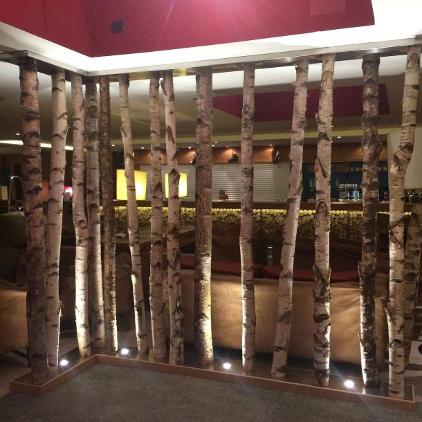 Gorza S.r.l. - Realizzazioni - Arredo con pali in betulla